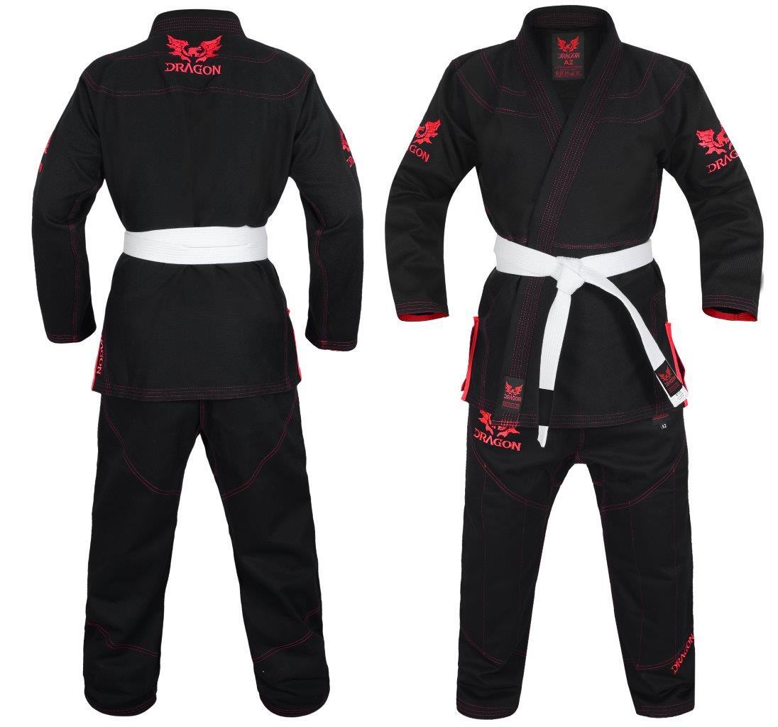 DRAGON V2 450GSM BJJ GI | IBJJF APPROVED BRAZILIAN JIU-JITSU UNIFORM (BLACK)
