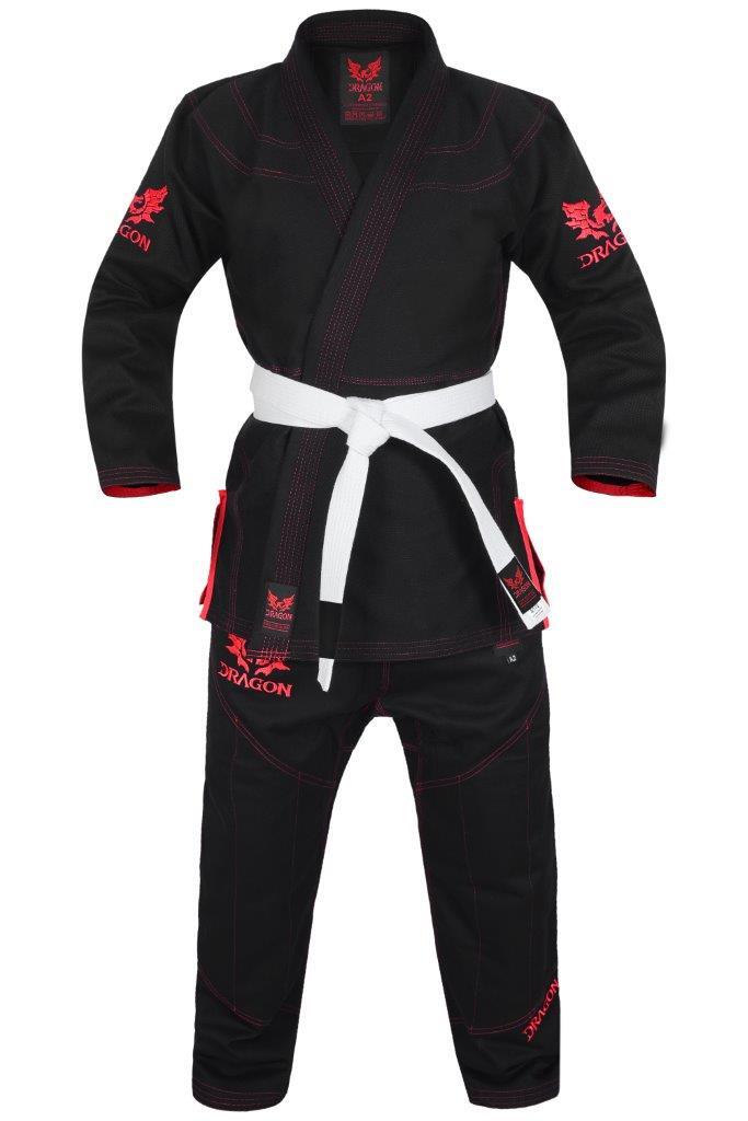 DRAGON V2 450GSM BJJ GI | IBJJF APPROVED BRAZILIAN JIU-JITSU UNIFORM (BLACK)