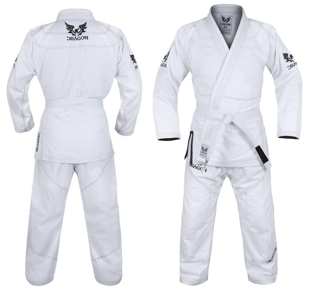DRAGON V2 450GSM BJJ GI | IBJJF APPROVED BRAZILIAN JIU-JITSU UNIFORM (WHITE)