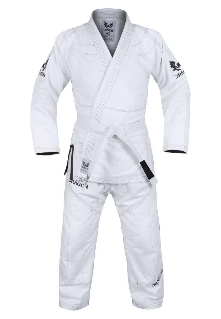 DRAGON V2 450GSM BJJ GI | IBJJF APPROVED BRAZILIAN JIU-JITSU UNIFORM (WHITE)