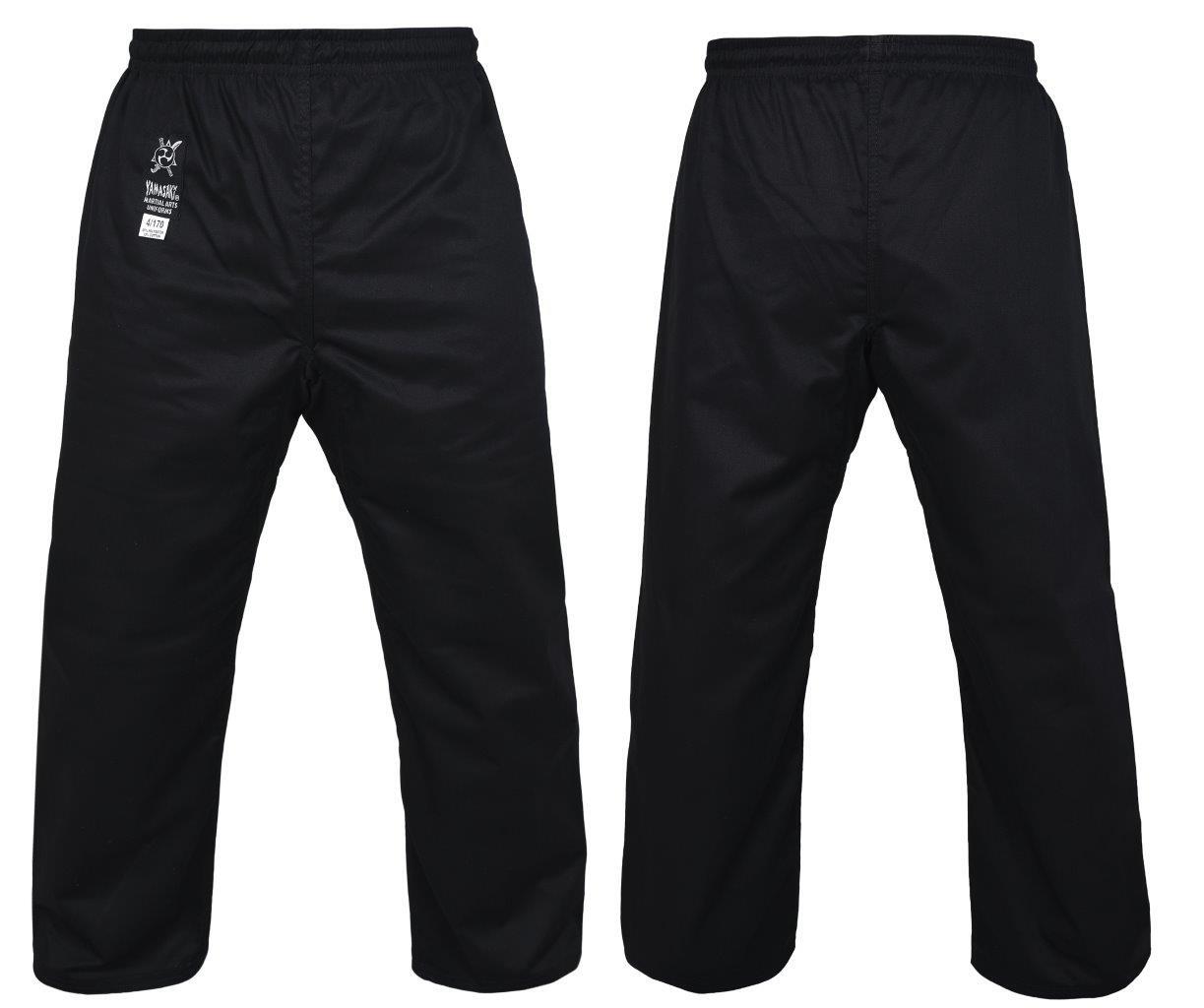 YAMASAKI PRO GI MARTIAL ARTS PANTS (BLACK) 10OZ | LIGHTWEIGHT KARATE & MARTIAL ARTS TROUSERS