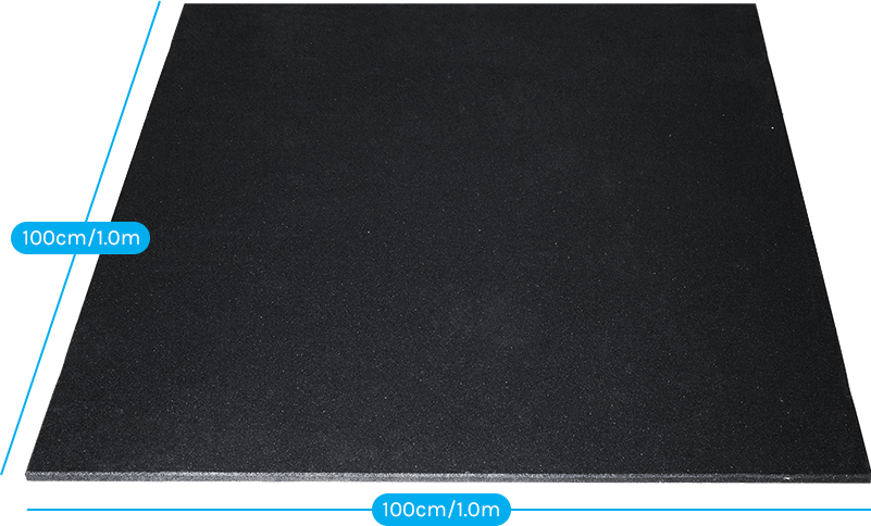 Package Deal: Commercial-Grade Non-Toxic Compressed Rubber Floor Tiles (1m x 1m x 15mm) x 10 Pack