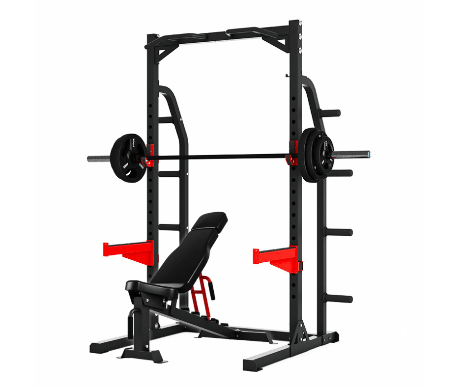 50kg Olympic Strength Package | Power Rack, FID Bench, Barbell & Rubber Weight Set