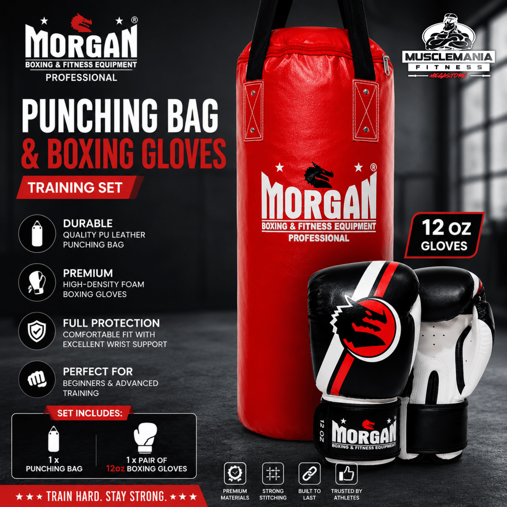 Combat Package Deal | Morgan Punching Bag & Boxing Gloves Training Set