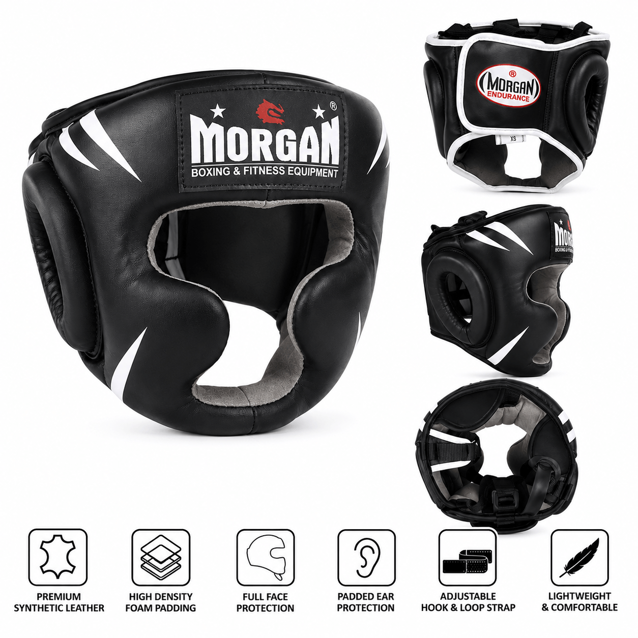 MORGAN ENDURANCE FULL FACE HEAD GUARD | BOXING & MARTIAL ARTS SPARRING HEADGEAR