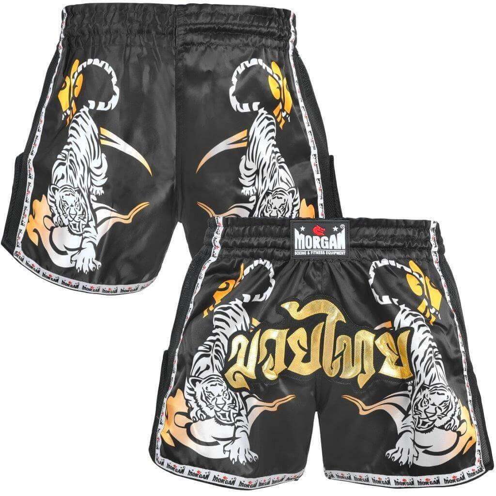 Morgan V2 Bengal Tiger Muay Thai Shorts | Retro Thai Cut Fight Shorts