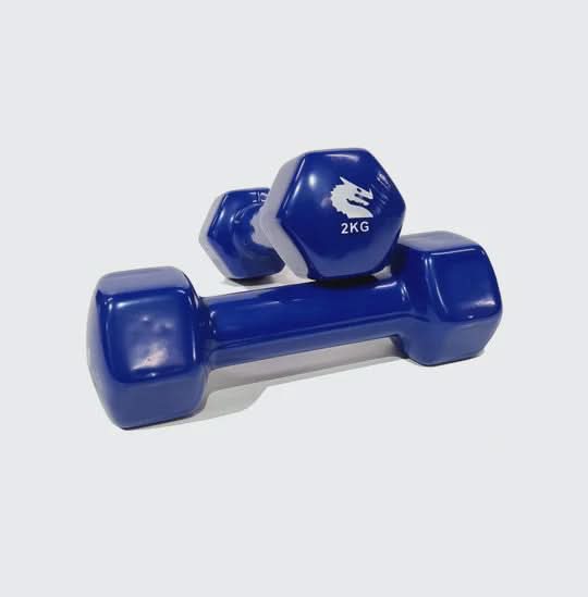 Clearance Morgan Vinyl Dumbbells (Pair) | Non-Slip Hex Dumbbells for Home & Studio Training