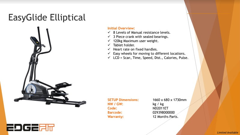 Easy Glide Elliptical Cross Trainer