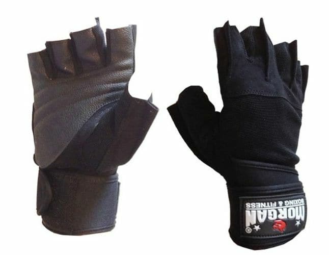 Morgan Shark Weight Lifting Gloves | Grip Training Gloves with Wrist Support & Easy Removal