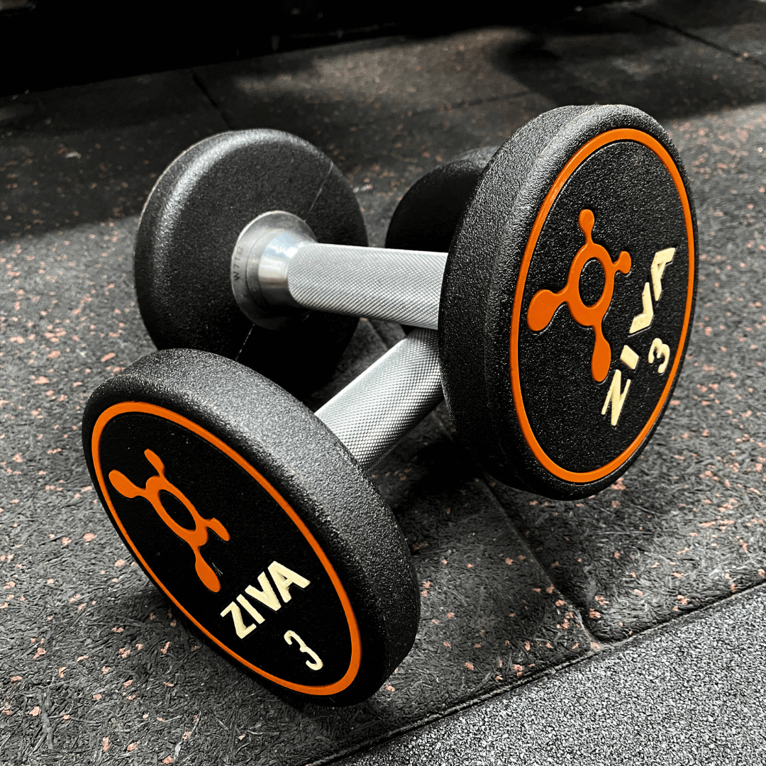 Ziva Premium Orange Dumbbells Pair | 3kg & 4kg Clearance