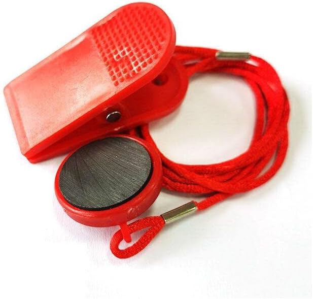 UNIVERSAL TREADMILL SAFETY KEY | MAGNETIC REPLACEMENT TREADMILL KEY WITH CLIP, 40MM DIAMETER