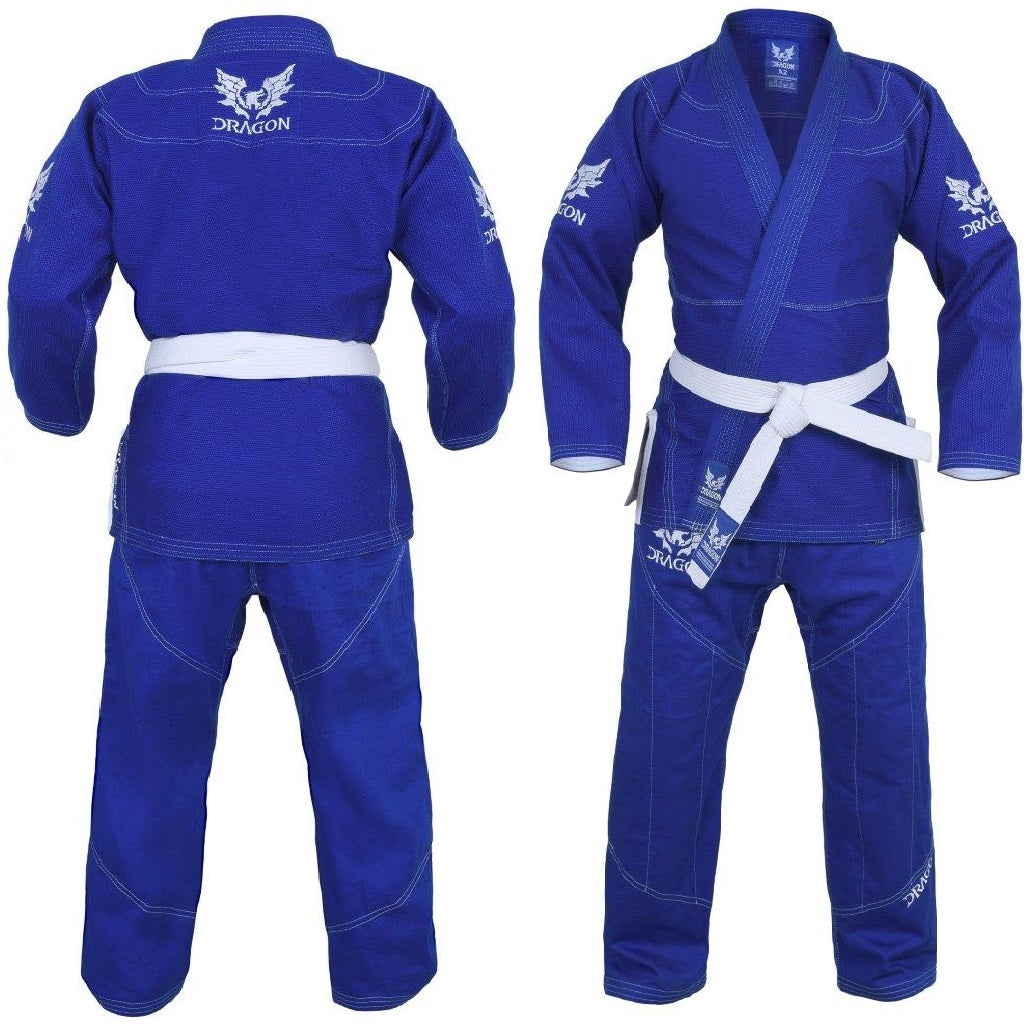 DRAGON V2 450GSM BJJ GI | IBJJF APPROVED BRAZILIAN JIU-JITSU UNIFORM (BLUE)
