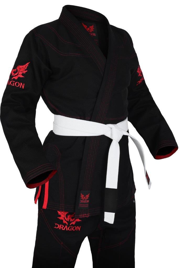 DRAGON V2 450GSM BJJ GI | IBJJF APPROVED BRAZILIAN JIU-JITSU UNIFORM (BLACK)
