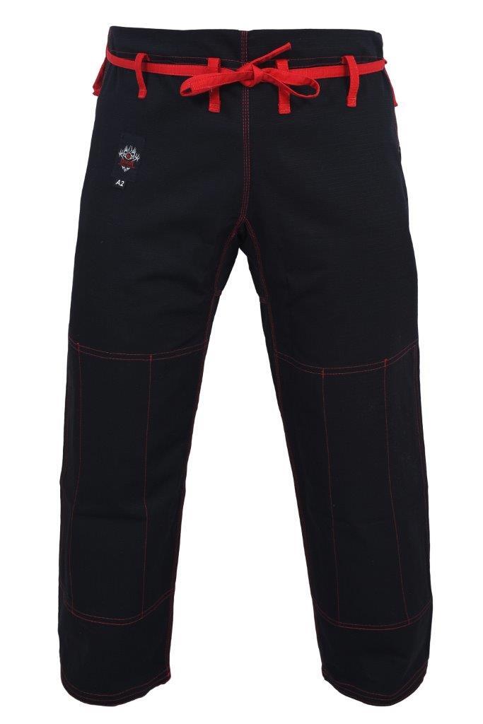 DRAGON FIGHT WEAR BJJ PANTS BLACK | IBJJF APPROVED RIPSTOP BRAZILIAN JIU-JITSU GI TROUSERS
