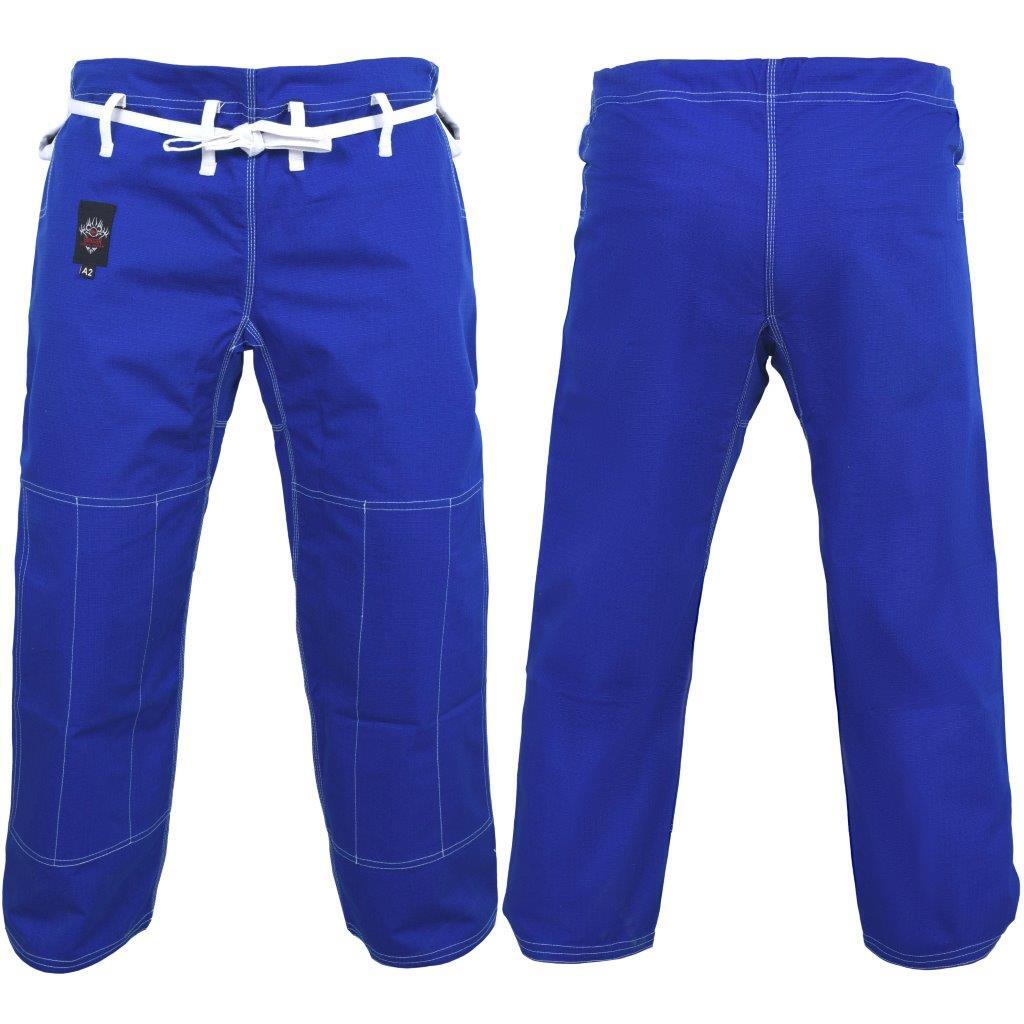 DRAGON FIGHT WEAR COMPETITION BJJ PANTS (BLUE) | DURABLE BRAZILIAN JIU-JITSU TRAINING TROUSERS