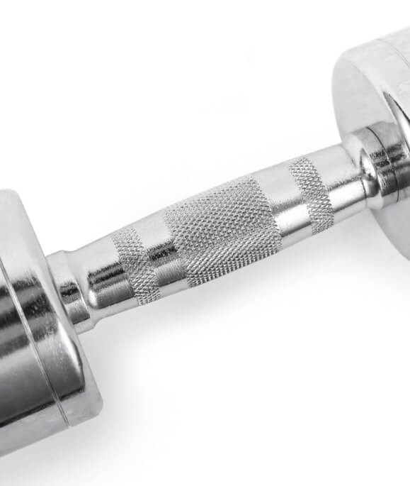 Chrome Dumbbell & Triangle Storage Rack Package | 1–10kg Pairs