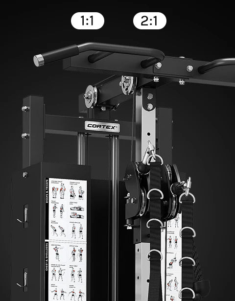 Cortex FT-13 Functional Trainer | Dual Pulley Cable Machine with 100kg Weight Stack