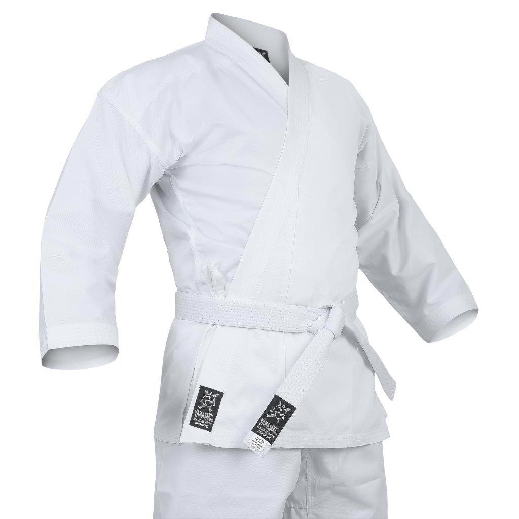 YAMASAKI PRO V2 WHITE KARATE UNIFORM 10OZ | LIGHTWEIGHT KARATE GI FOR TRAINING & COMPETITION
