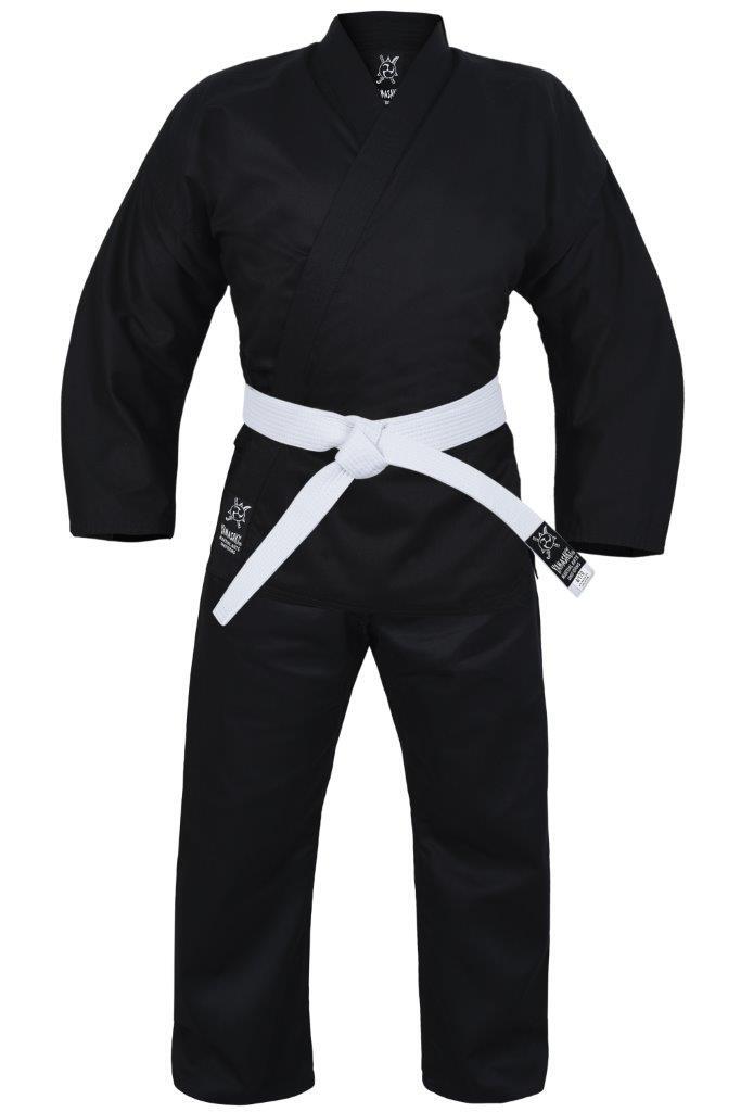 YAMASAKI PRO KARATE UNIFORM BLACK 10OZ | LIGHTWEIGHT KARATE GI FOR TRAINING & GRADING