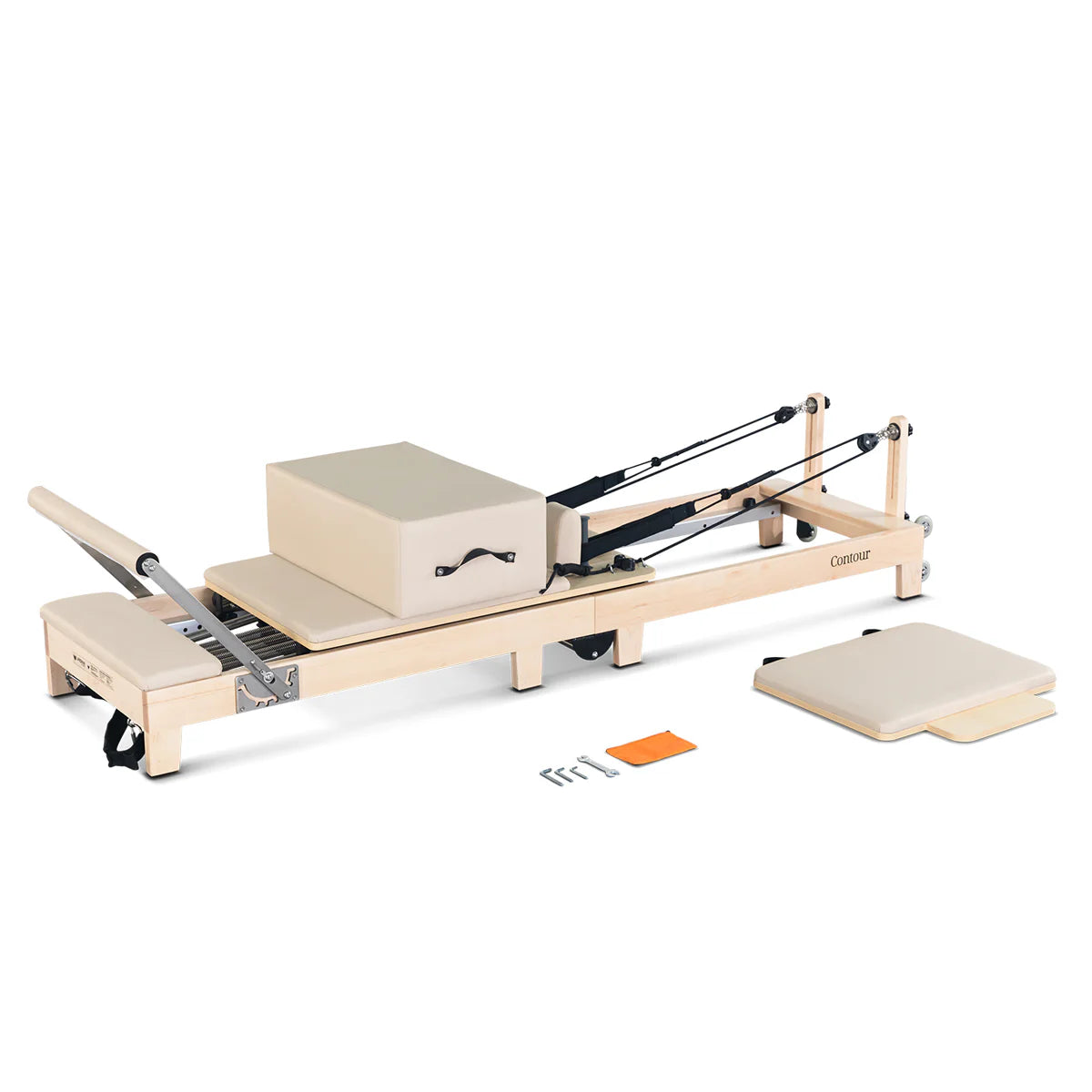 Lifespan Fitness Contour Folding Wooden Pilates Reformer Machine(Beige) - See in Our Menai Showroom Now!