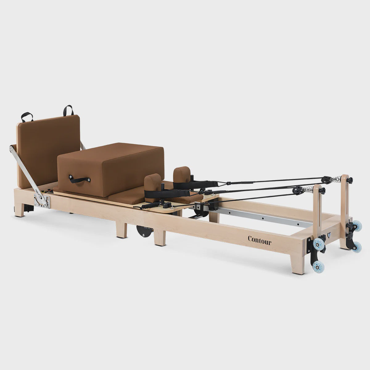 Lifespan Fitness Contour Folding Wooden Pilates Reformer Machine (Espresso) - Mega Sale