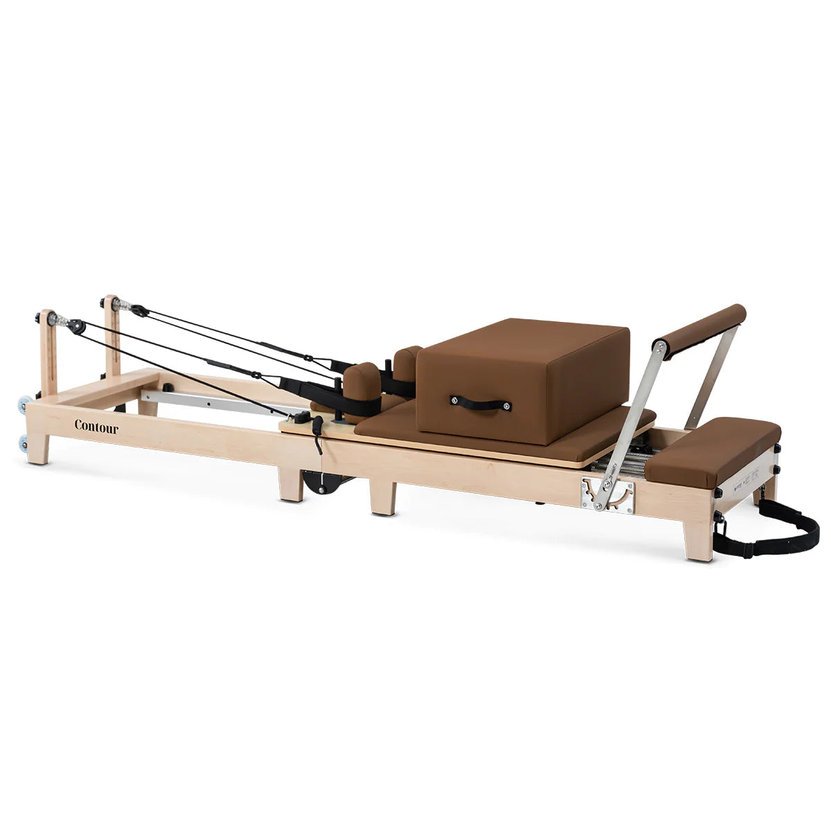 Lifespan Fitness Contour Folding Wooden Pilates Reformer Machine (Espresso) - Mega Sale