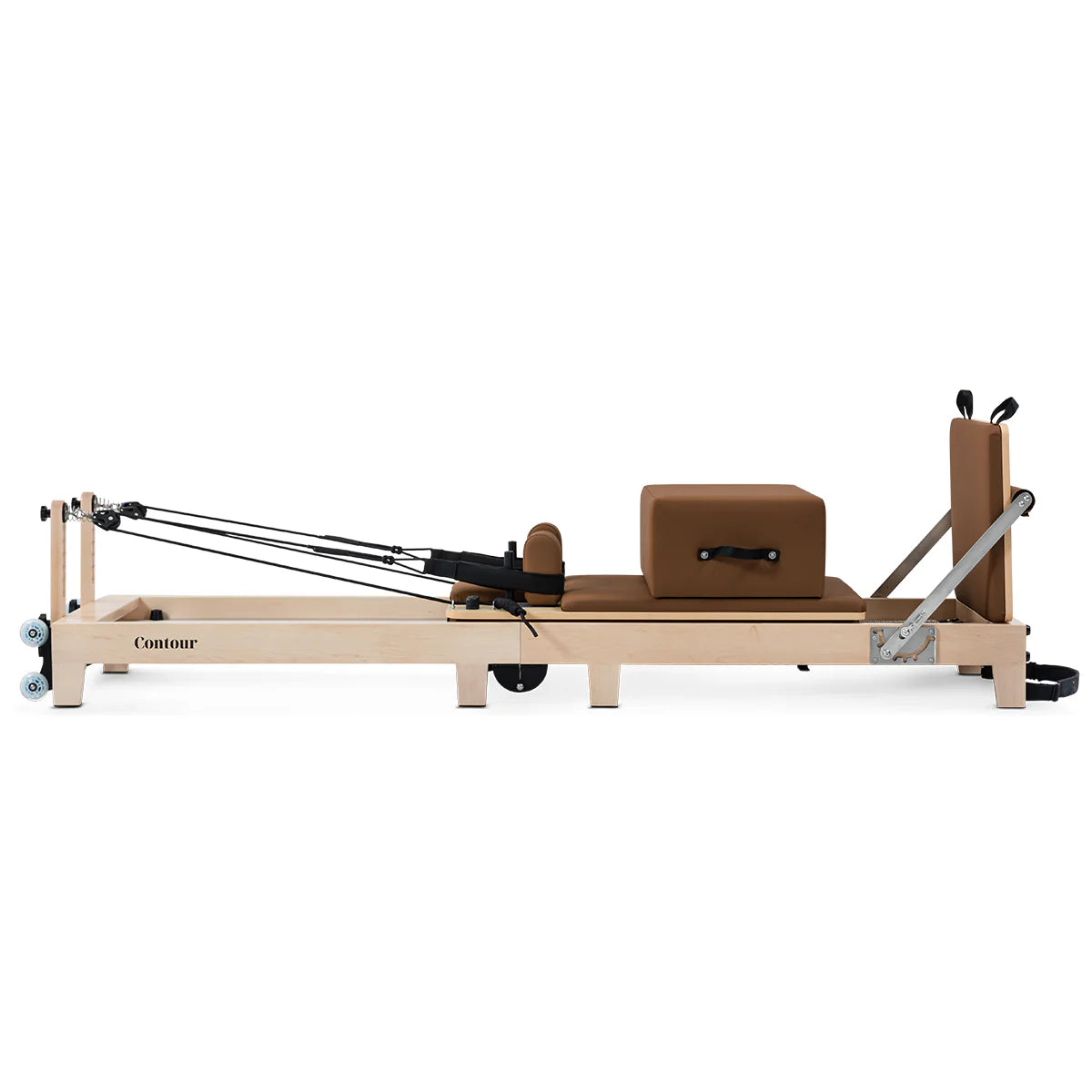 Lifespan Fitness Contour Folding Wooden Pilates Reformer Machine (Espresso) - Mega Sale