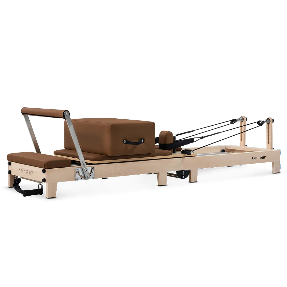 Lifespan Fitness Contour Folding Wooden Pilates Reformer Machine (Espresso) - Mega Sale