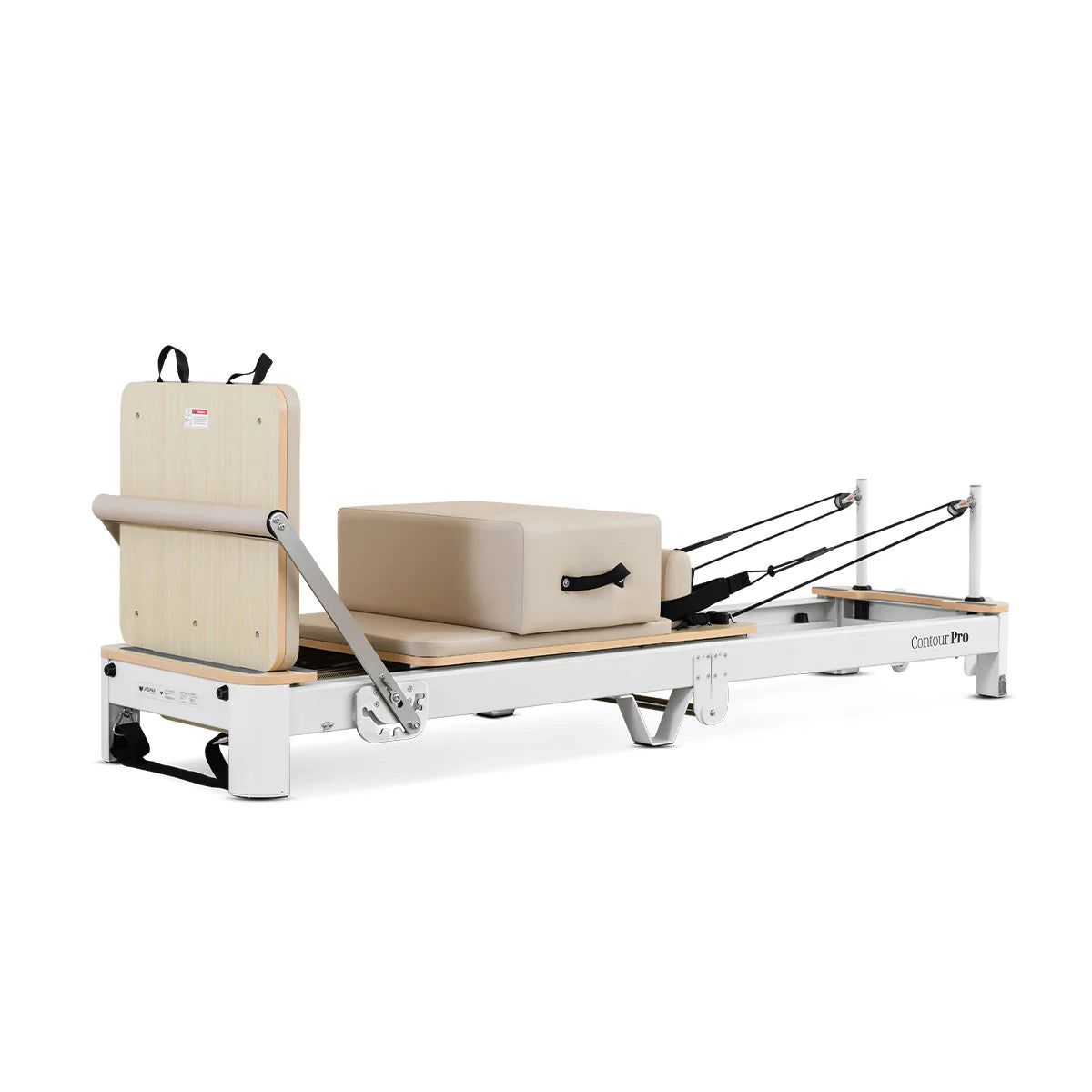 Lifespan Fitness Contour Pro Folding Aluminium Pilates Reformer Machine - Beige