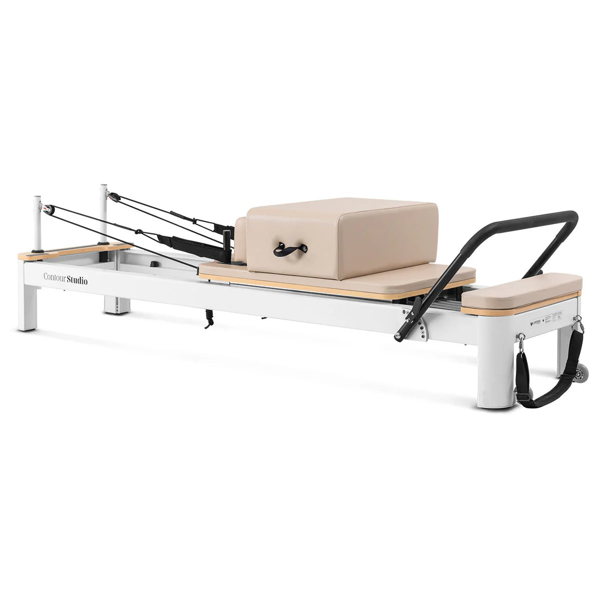 Commercial Pilates Reformer Machine | Professional Studio Set (Beige)