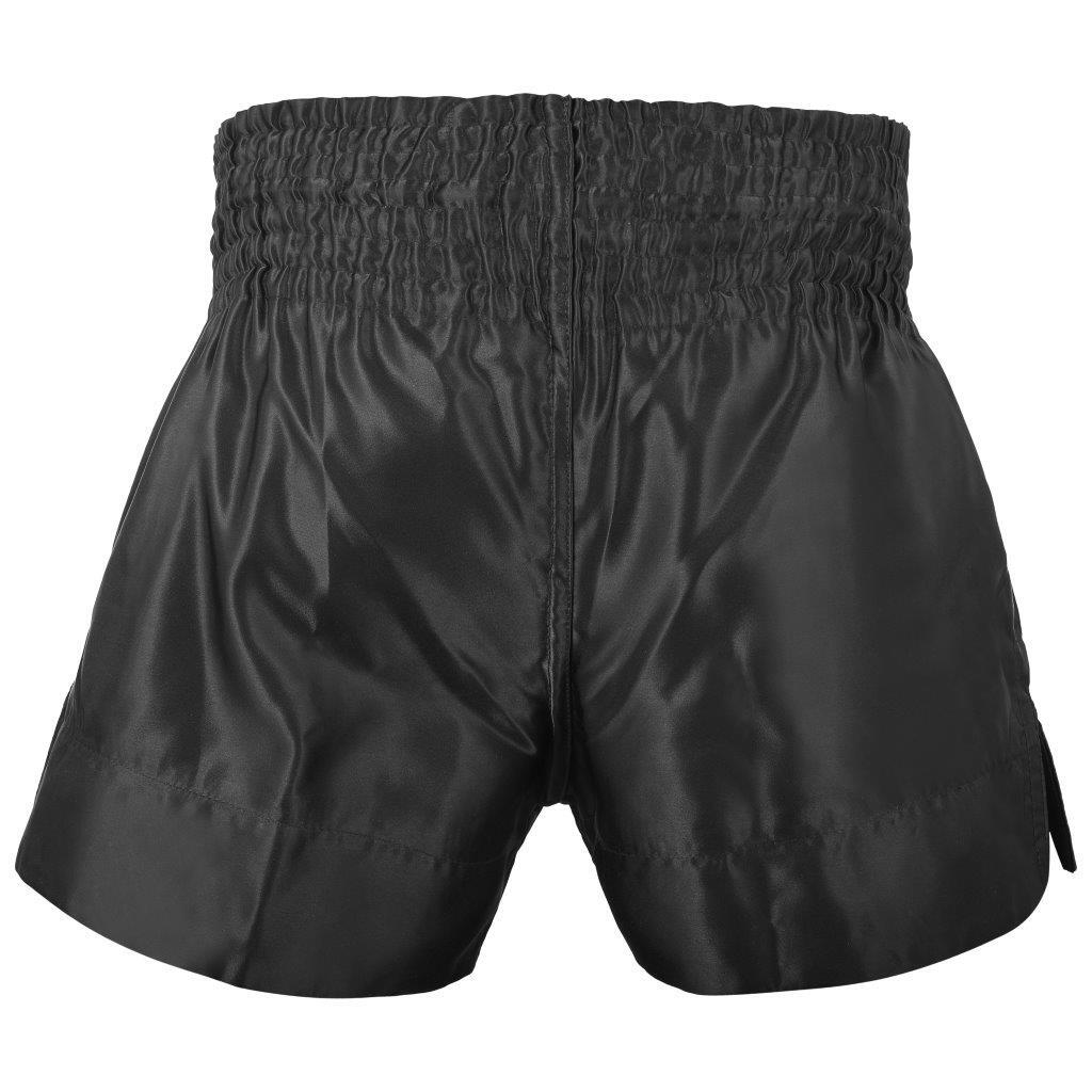 Muay Thai Shorts Black | Morgan Satin Thai Boxing Training Shorts