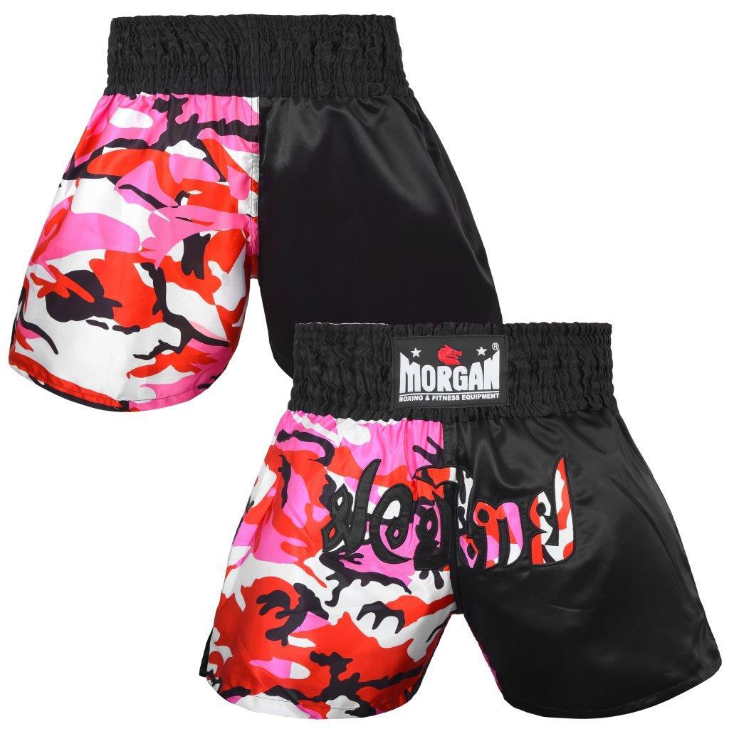 Morgan 50/50 Diabla Muay Thai Shorts Pink | Women’s Satin Fight Shorts