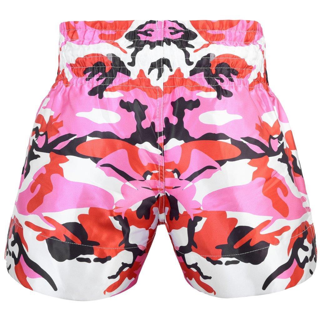 Morgan Pink Diabla Camo Women’s Muay Thai Shorts | Satin Fight Shorts