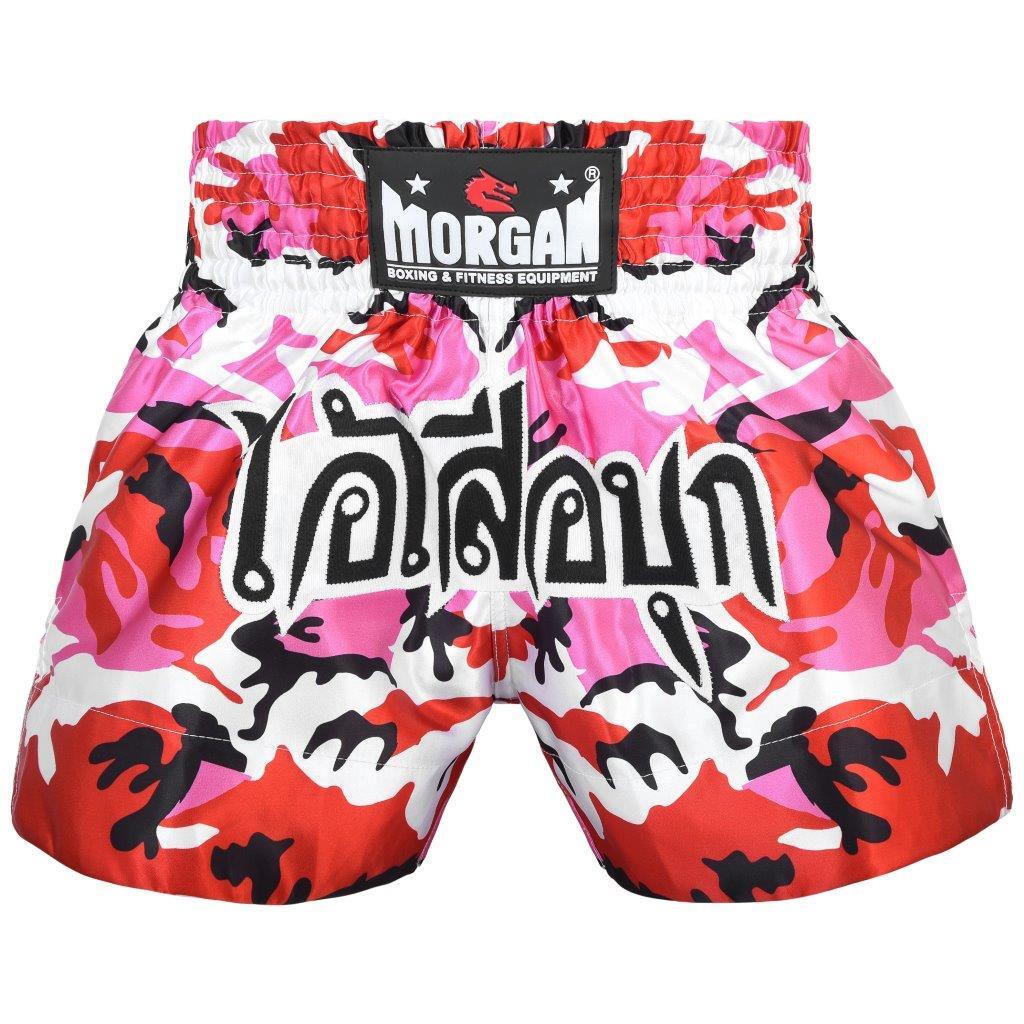 Morgan Pink Diabla Camo Women’s Muay Thai Shorts | Satin Fight Shorts