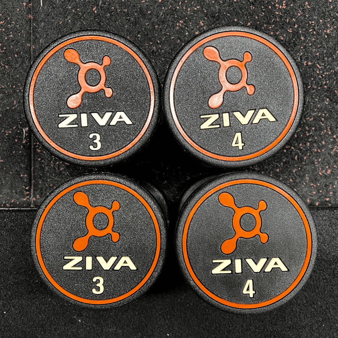 Ziva Premium Orange Dumbbells Pair | 3kg & 4kg Clearance