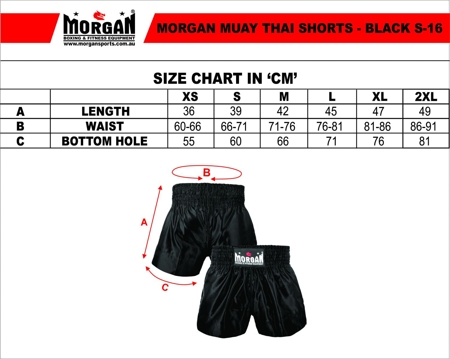 Muay Thai Shorts Black | Morgan Satin Thai Boxing Training Shorts