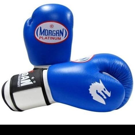 MORGAN PLATINUM LEATHER SPARRING GLOVES