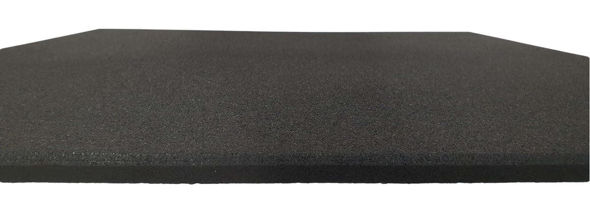 Morgan Commercial Grade Non-Toxic Compressed Rubber Floor Tiles (1m x 1m x 15mm), BLACK