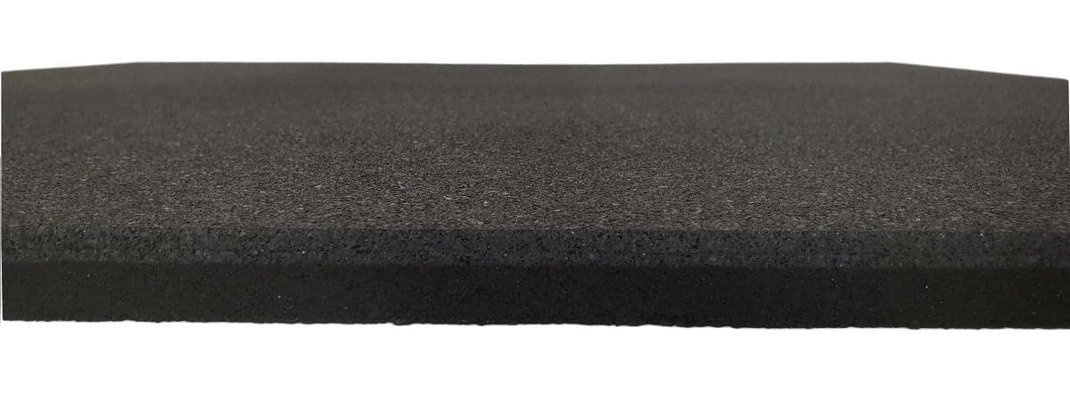 Morgan Commercial Grade Non-Toxic Compressed Rubber Floor Tiles (1m x 1m x 15mm), BLACK