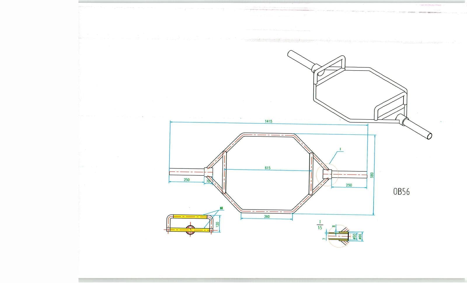 SPECIAL: MORGAN CHROME HEX-TRAP BAR - 56" - 450kg Capacity