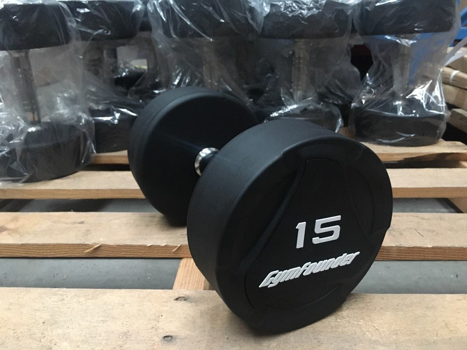 Round Dumbbells commercial-grade PU polyurethane , Style 1 | Pairs:  EOFY SALE