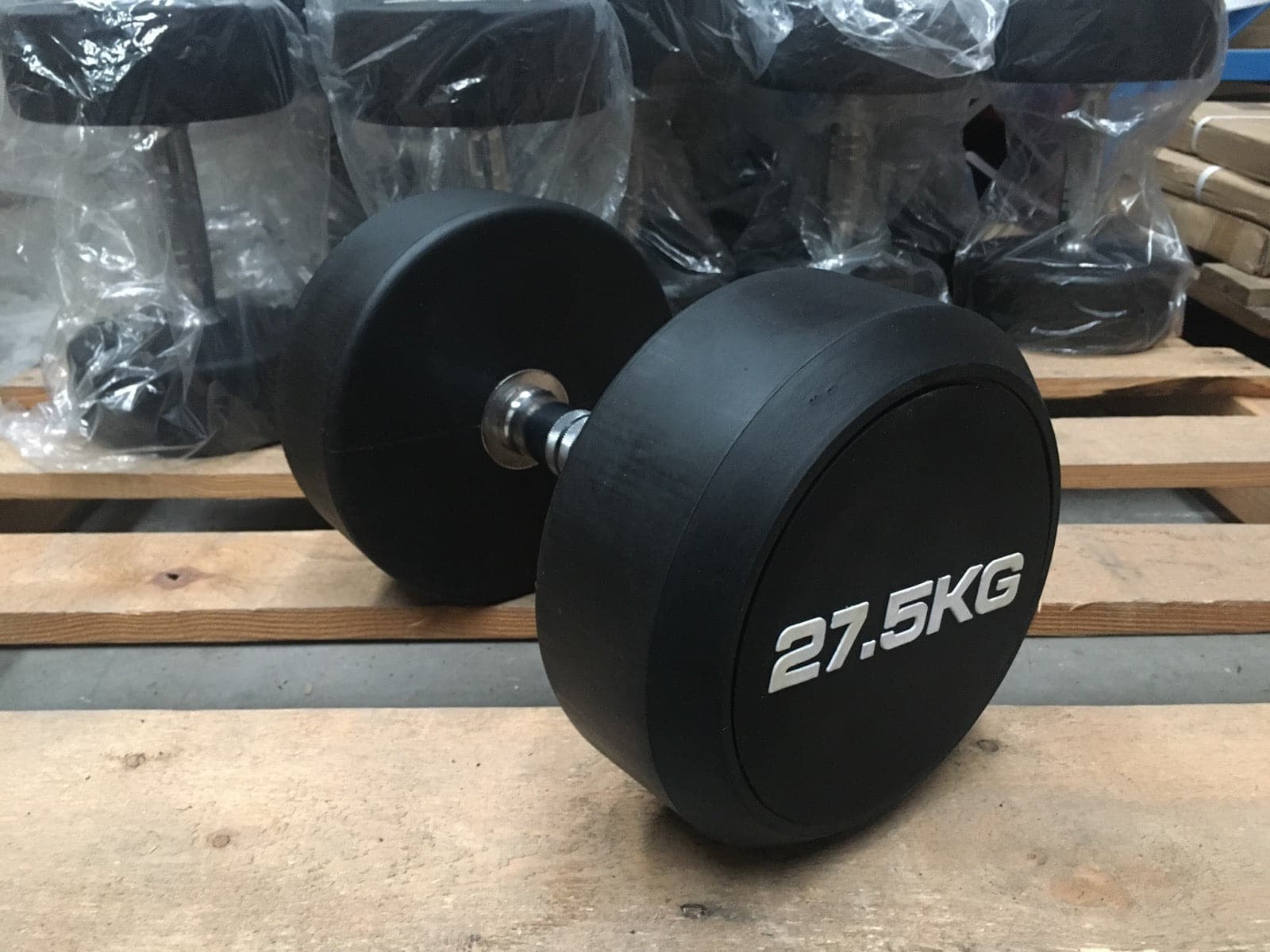 Black PU Commercial Dumbbells Style 2 Clearance | Sold in Pairs