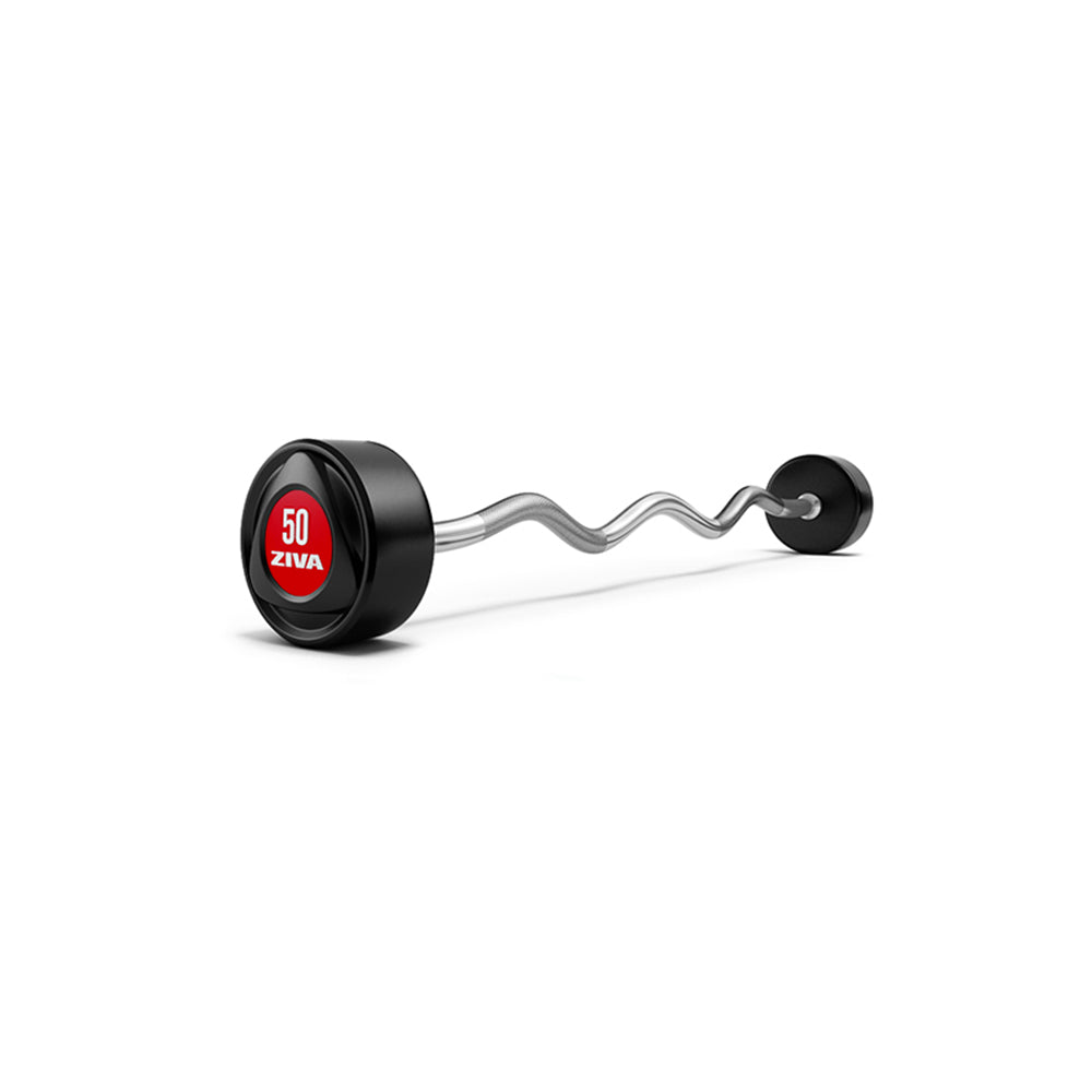 CLEARANCE:  ZIVA SL Premium Urethane EZ Curl Barbell